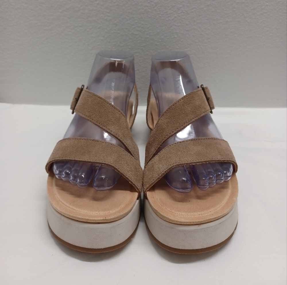 KOOLABURRA BY UGG women's serah sandals suede adjustable buckle strappy cream8